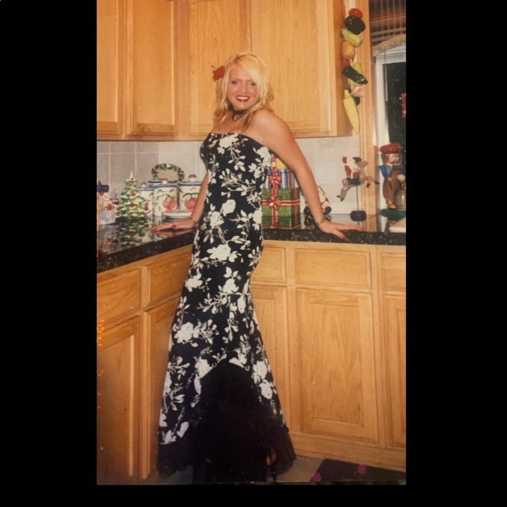 Prom dress beautiful worn once dry cleaned and hanging ever since